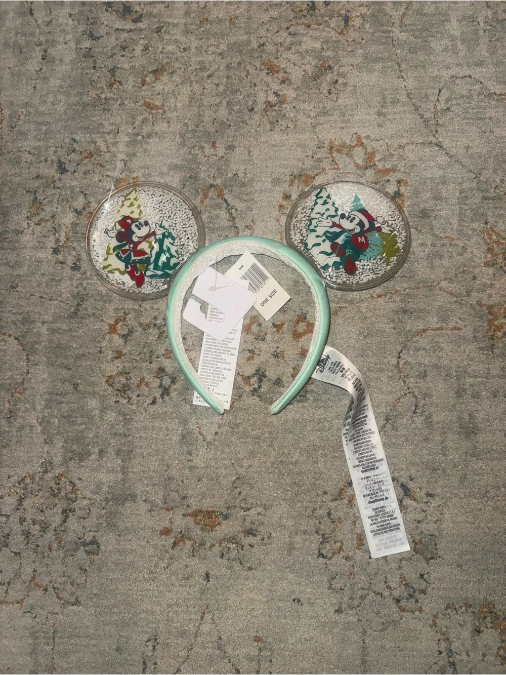 Disney Clear Bubble Ears Headband with Mint Green Band Christmas
